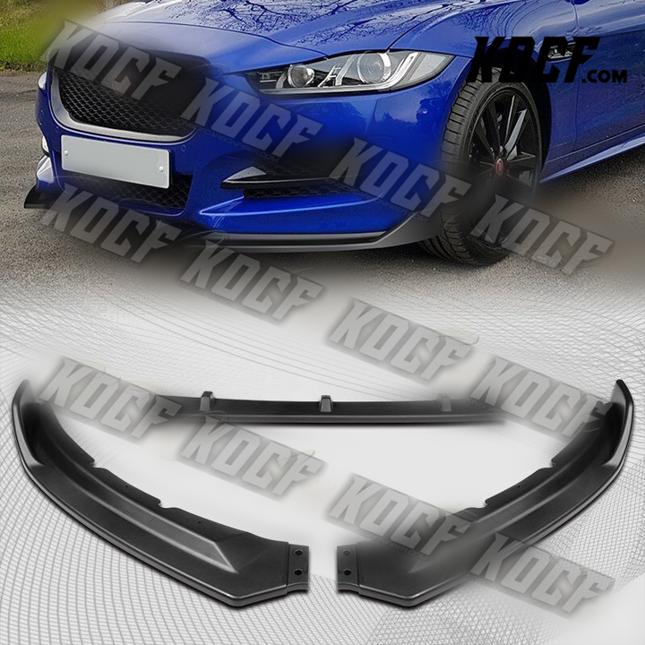 For 2016-2019 Jaguar XE STP-Style Matt Black Front Bumper Splitter Spoiler Lip - KOCF.com - Car Parts