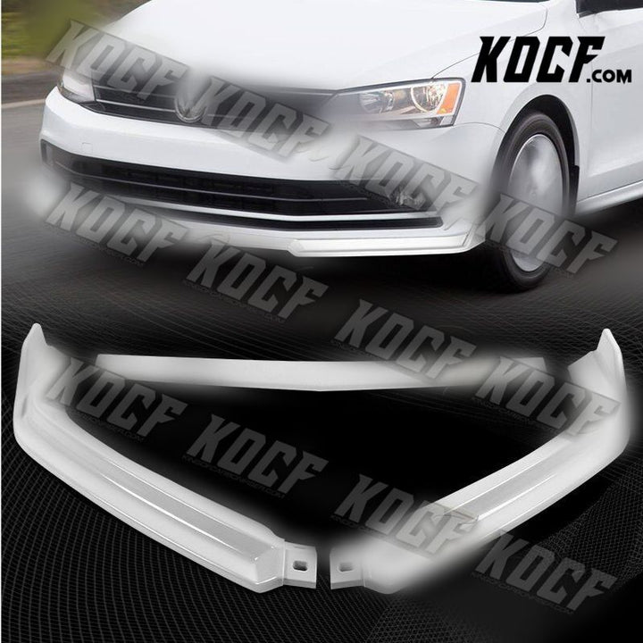 For 2015-2018 Volkswagen Jetta Painted White Front Bumper Splitter Spoiler Lip - KOCF.com - Car Parts