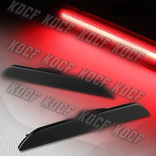 For 15-20 Ford Mustang Smoke Lens LED Rear Bumper Turn Signal Side Marker Lights