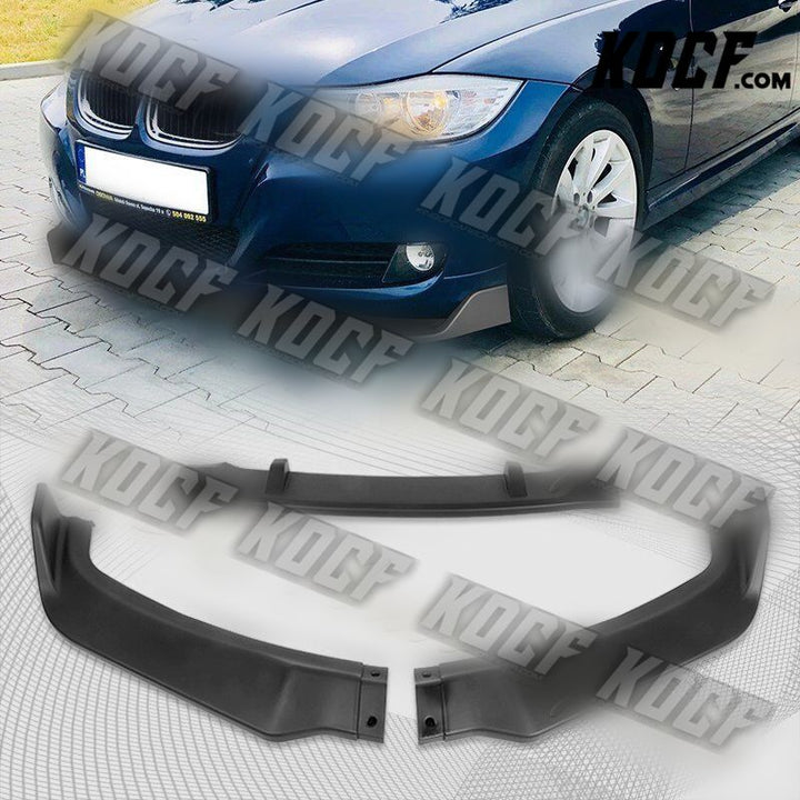 For 06-08 BMW E90 325i 330i H-Style Matt Black Front Bumper Splitter Spoiler Lip - KOCF.com - Car Parts