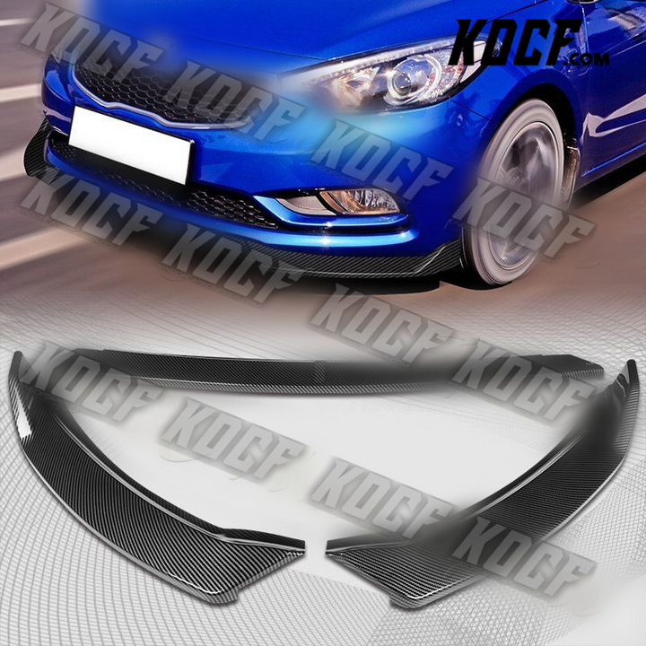 For 2014-2016 Kia Forte EX LX SX Carbon Look Front Bumper Splitter Spoiler Lip - KOCF.com - Car Parts