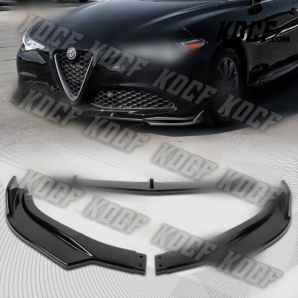 For 2017-2021 Alfa Romeo Giulia Painted Black Front Bumper Body Kit Spoiler Lip - KOCF.com - Car Parts