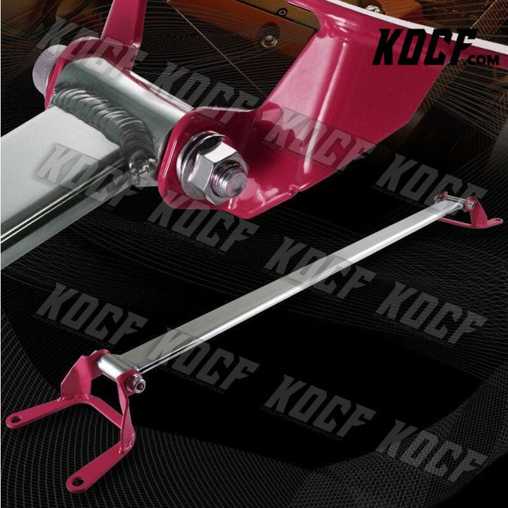 For 08-14 Subaru Impreza WRX STI JDM Aluminum Rear Upper Strut Tower Bar Pink - KOCF.com - Car Parts