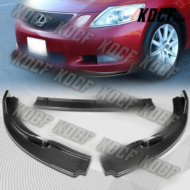 For 2006-2007 Lexus GS300 GS350 GS430 Real Carbon Fiber Front Bumper Spoiler Lip - KOCF.com - Car Parts