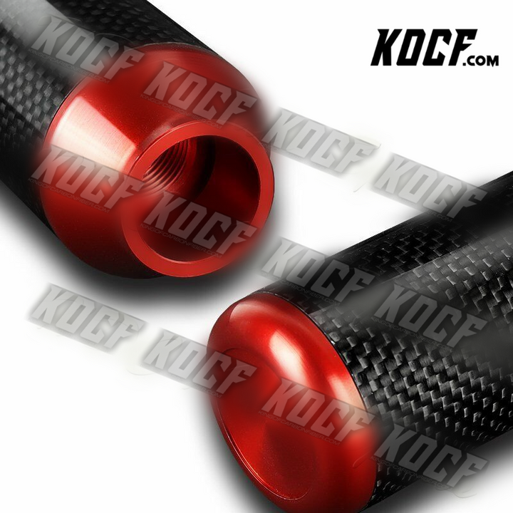 Universal Red 5/6-Speed Manual Aluminum/Carbon Transmission Shift Shifter Knob - KOCF.com - Car Parts