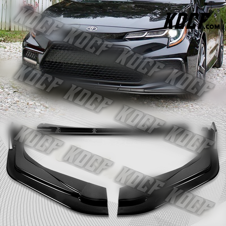 For 2019-2022 Toyota Corolla XSE SE Painted Black Front Bumper Body Spoiler Lip - KOCF.com - Car Parts