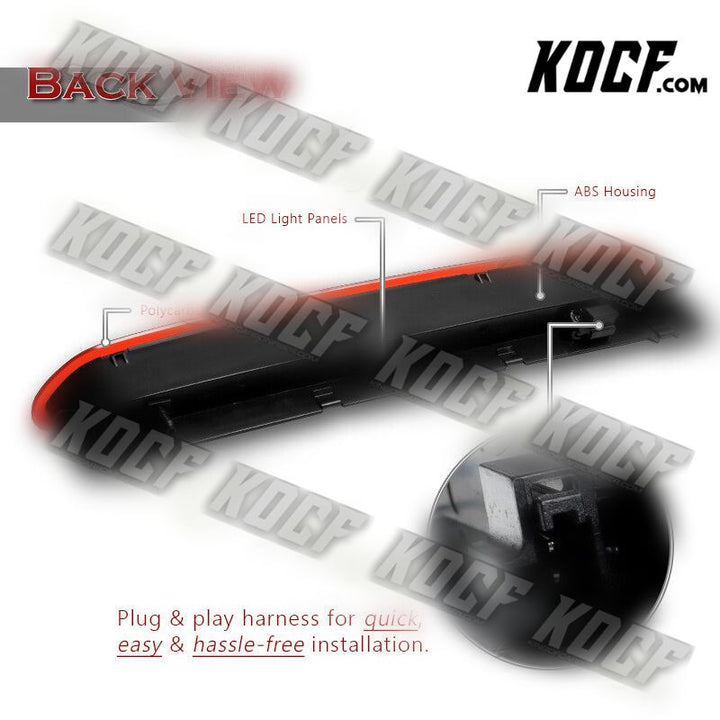 For VW Golf SportWagen Alltrack Tiguan LED Red Lens Third Brake Stop Light Lamp - KOCF.com - Car Parts