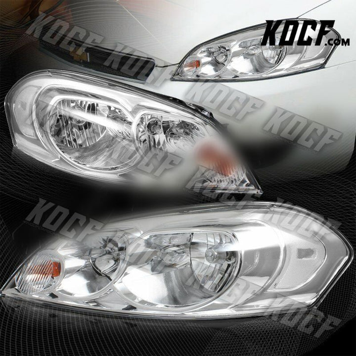 For Chevy Impala/Monte Carlo LS LT LTZ Chrome Head Lights W/Clear Reflector Lamp - KOCF.com - Car Parts