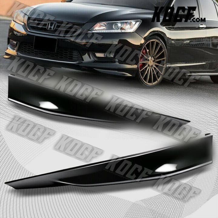 For 2013-2015 Honda Accord 4DR HFP-Style Painted Black Front Bumper Splitter Lip - KOCF.com - Car Parts