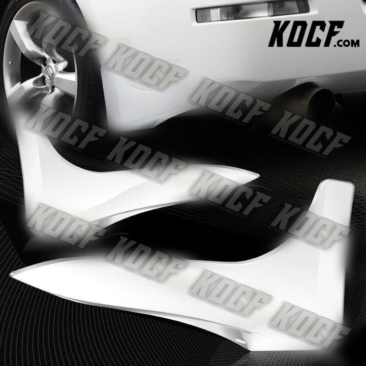 For 03-09 Nissan 350Z Z33 Painted White Rear Bumper Lip Mud Guards Spats Aprons - KOCF.com - Car Parts