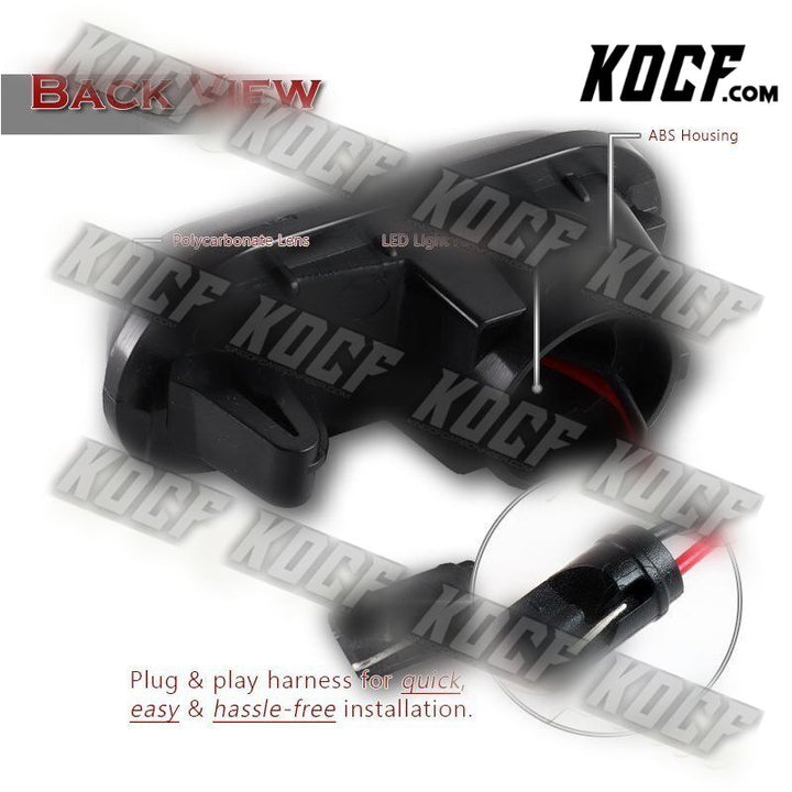 For 2000-2009 Honda S2000 Smoke Lens Sequential LED Signal Side Marker Lights - KOCF.com - Car Parts