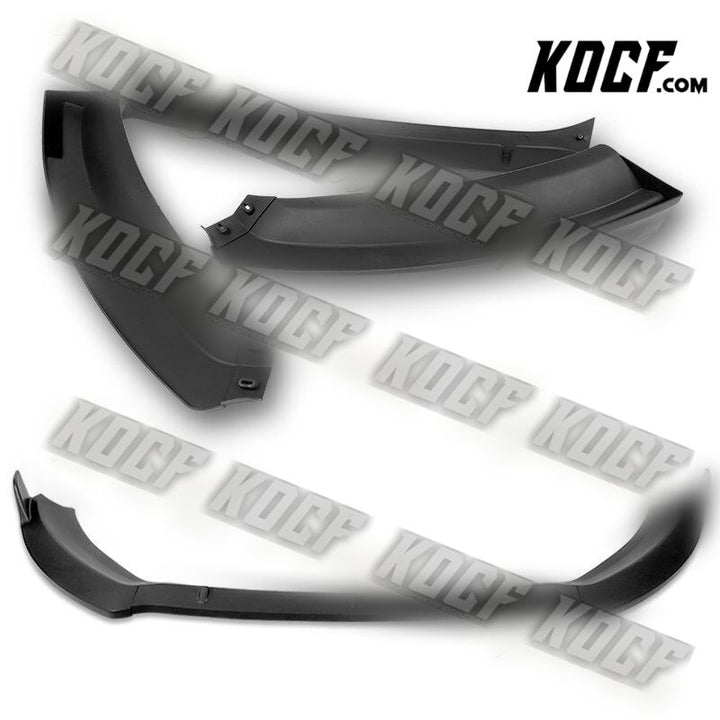 For 14-19 Ford Fiesta STP-Style Matt Black Front Bumper Splitter Spoiler Lip 3pc - KOCF.com - Car Parts