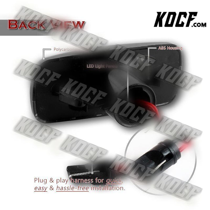 For Chrysler 200 300C Sebring Smoke Lens Amber LED Turn Signal Side Marker Light - KOCF.com - Car Parts