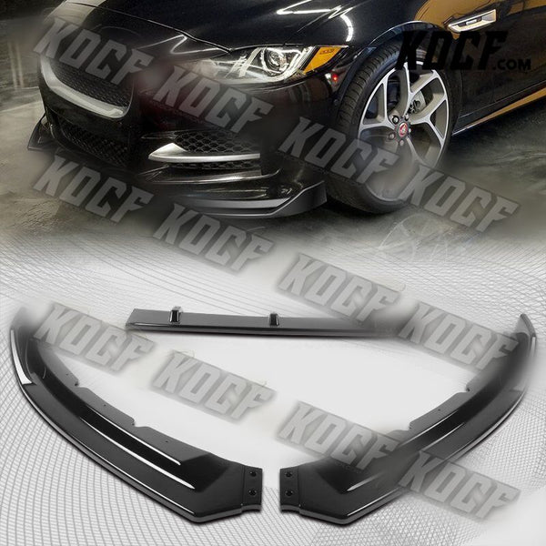 For 2016-2019 Jaguar XE STP-Style Painted BLK Front Bumper Splitter Spoiler Lip - KOCF.com - Car Parts