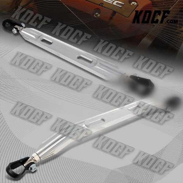 For 1996-2000 Honda Civic EK Silver Aluminum Lower Front+Rear Strut Tie bar 2pcs - KOCF.com - Car Parts