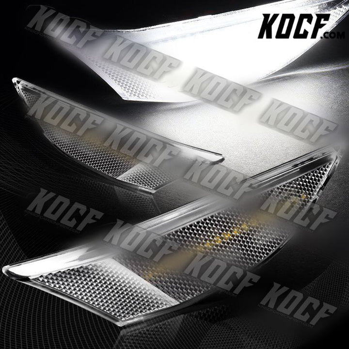 For 2012-2016 Porsche 911 Carrera Clear Lens White LED Signal Side Marker Lights - KOCF.com - Car Parts