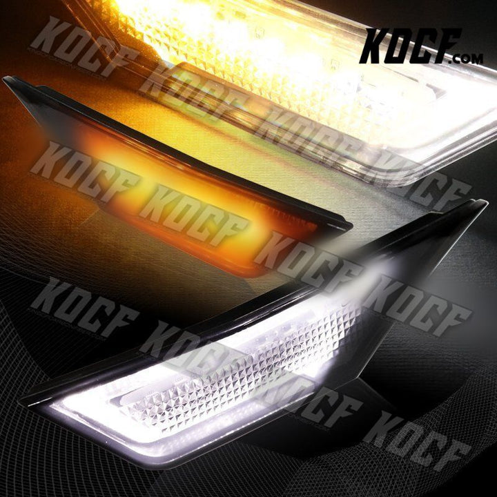 For 16-20 Honda Civic 10Th LED Smoke Lens Front Signal Side Marker Lights Lamps - KOCF.com - Car Parts