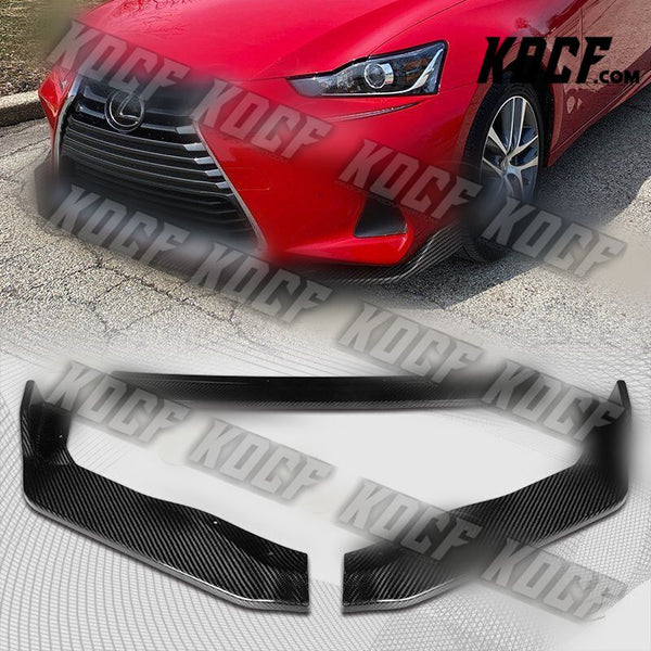 For 17-20 Lexus IS-Series AR-Style Real Carbon Fiber Front Bumper Spoiler Lip - KOCF.com - Car Parts