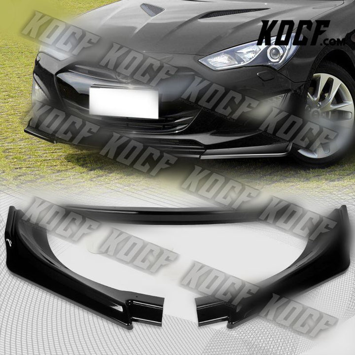 For 13-16 Hyundai Genesis Coupe Painted Black KS-Style Front Bumper Spoiler Lip - KOCF.com - Car Parts