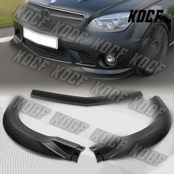 For 2008-2011 Mercedes-Benz W204 C63 AMG Matt Black Front Bumper Spoiler Lip - KOCF.com - Car Parts