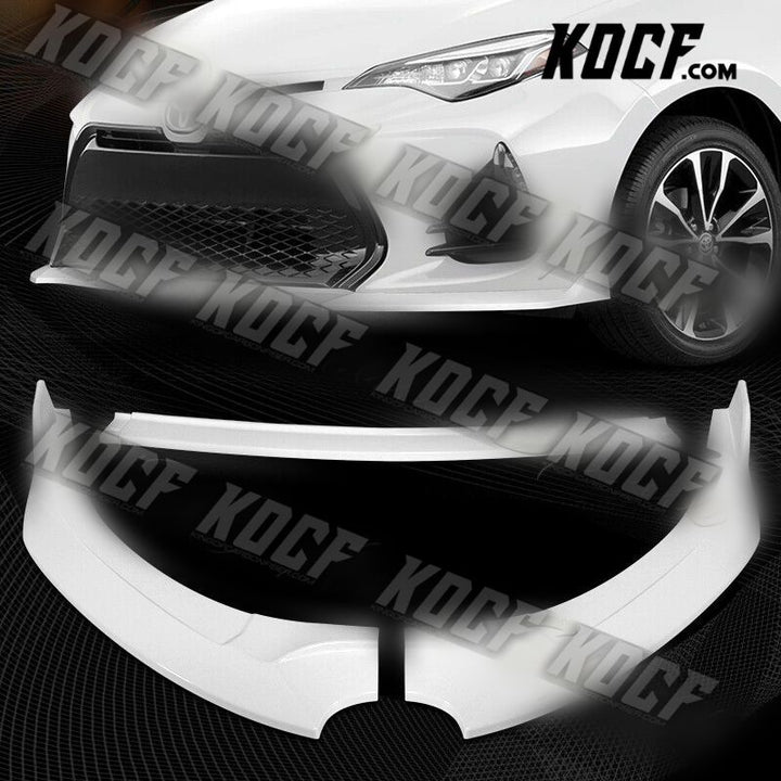 For 2017-2019 Corolla SE XSE GT-Style Painted White Front Bumper Spoiler Lip - KOCF.com - Car Parts