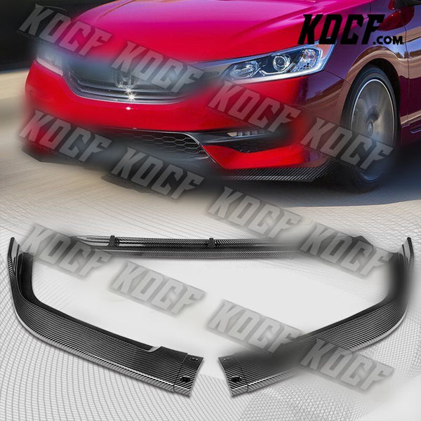 For 2016-2017 Honda Accord Sedan STP-Style Carbon Look Front Bumper Spoiler Lip - KOCF.com - Car Parts