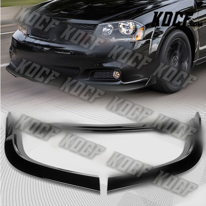 For 2011-2014 Dodge Avenger STP-Style Painted Black Front Bumper Spoiler Lip - KOCF.com - Car Parts