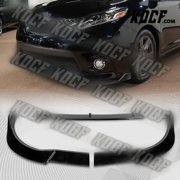 For 2011-2017 Toyota Sienna SE MP-Style Painted Black Front Bumper Spoiler Lip - KOCF.com - Car Parts