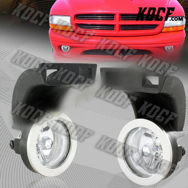 For Dodge Ram 1500 2500 3500 Chrome Housing Clear Lens Fog Driving Lights Lamps - KOCF.com - Car Parts