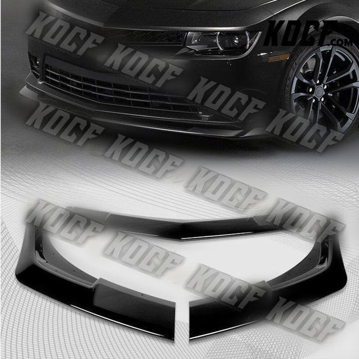 For 14-15 Chevy Camaro SS Z28 Painted Black Front Bumper Splitter Spoiler Lip - KOCF.com - Car Parts