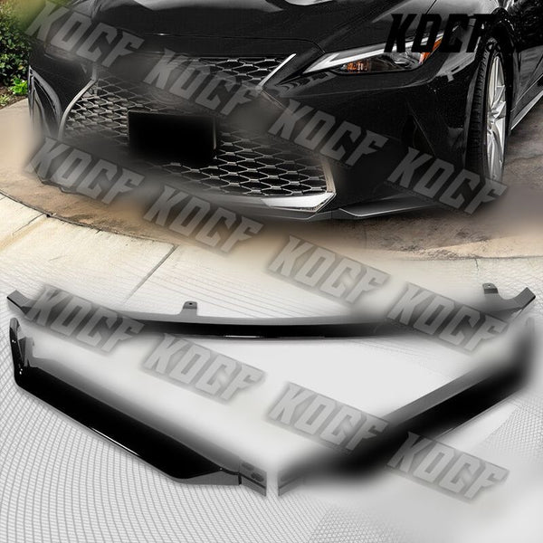 For 2021-2022 Lexus IS300 IS350 Base V-Style Painted Black Front Bumper Lip 3pcs