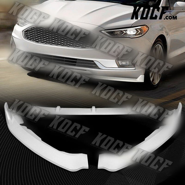 For 2019-2021 Ford Fusion Painted White Front Bumper Body Splitter Spoiler Lip - KOCF.com - Car Parts