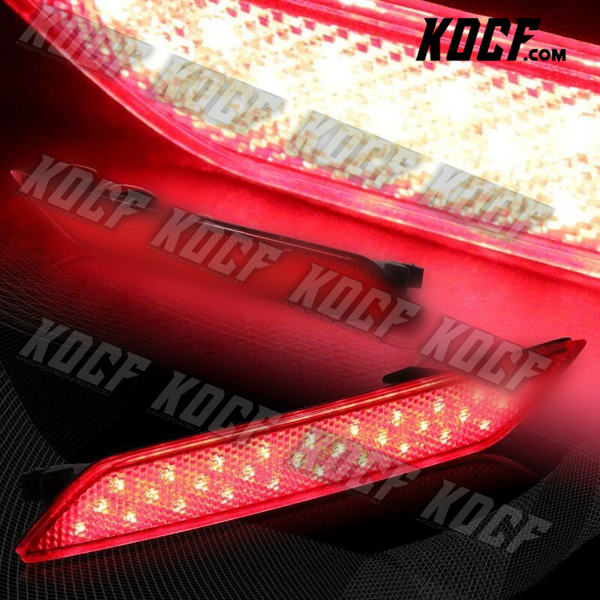 For 2013-2015 Honda Civic Sedan Red Lens LED Rear Bumper Reflector Brake Lights - KOCF.com - Car Parts