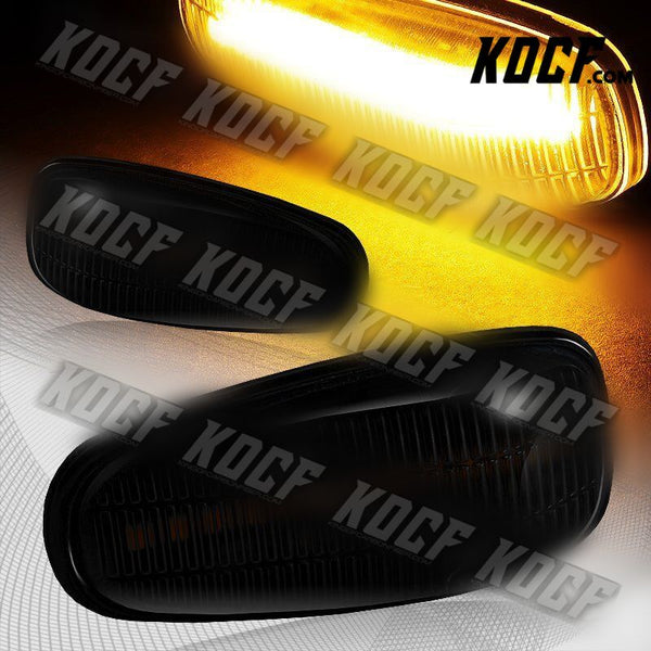 For Mercedes CLK SLK Class Smoked Lens Amber LED Turn Signal Side Marker Lights - KOCF.com - Car Parts