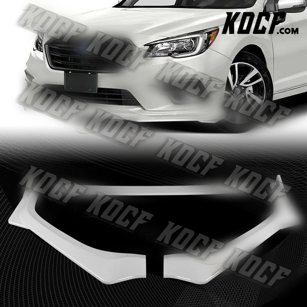 For 2018-2020 Subaru Legacy STi-Style Painted White Front Bumper Body Kit Lip - KOCF.com - Car Parts