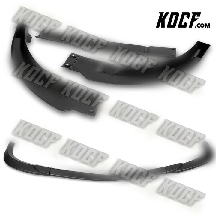 For 2011-2014 Mercedes C-Class Sport W204 Matt Black Front Bumper Spoiler Lip - KOCF.com - Car Parts