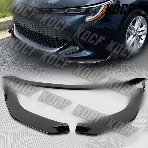 For 2019-2024 Toyota Corolla Hatchback TS-Style Painted Black Front Bumper Lip