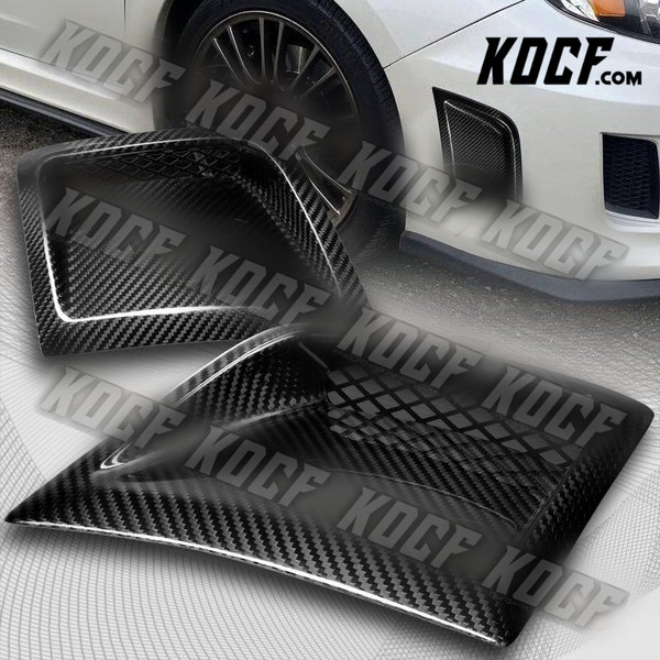 For 2008-2014 Subaru WRX STi Real Carbon Fiber Front Bumper Side Air Vents 2-pcs - KOCF.com - Car Parts