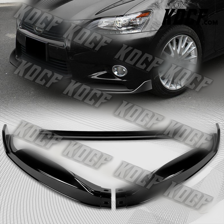 For 2013-2015 Lexus GS350 GS450h Base Painted Black Front Bumper Spoiler Lip 3pc - KOCF.com - Car Parts