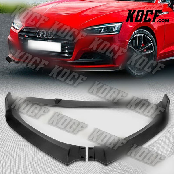 For 2017-2018 Audi A5 B9 Matt Black Front Bumper Body Kit Spoiler Splitter Lip - KOCF.com - Car Parts