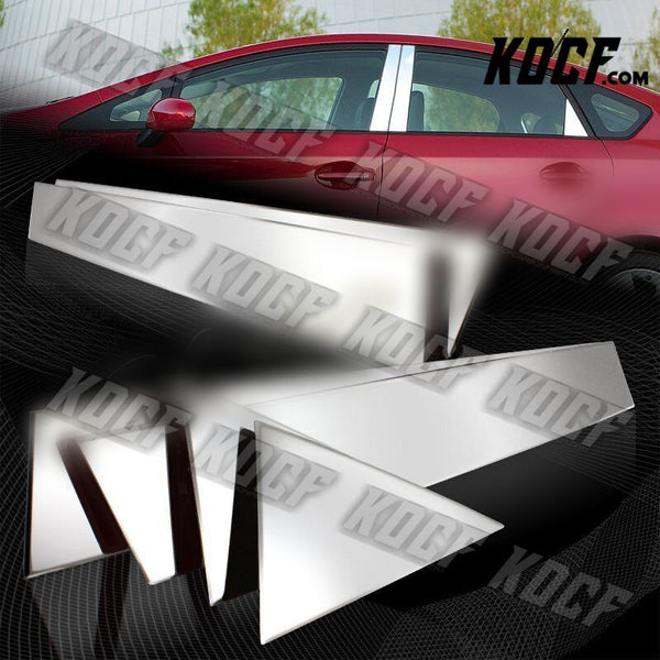 For 2009-2015 Toyota Prius Stainless Polish Mirror Chrome Door Pillar Trim 6PCS - KOCF.com - Car Parts