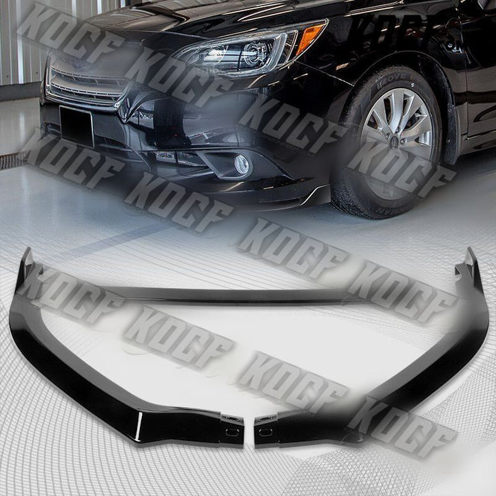 For 2015-2017 Subaru Legacy STi-Style JDM Painted Black Front Bumper Spoiler Lip - KOCF.com - Car Parts