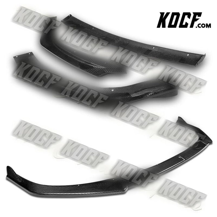 For 2019-2021 Mazda 3 Mazda3 Real Carbon Fiber Front Bumper Body Kit Spoiler Lip - KOCF.com - Car Parts