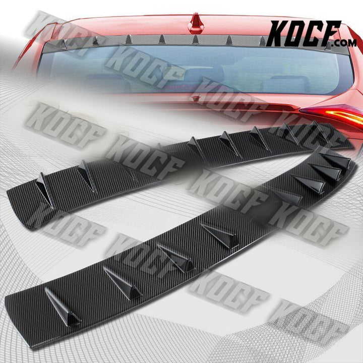 For 2016-2020 Honda Civic 4-DR Carbon Style Shark Fin Rear Window Spoiler Wing - KOCF.com - Car Parts