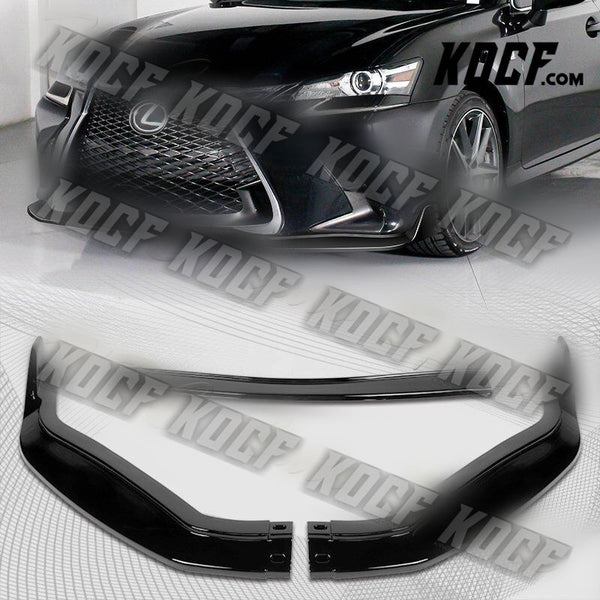 For 16-19 Lexus GS350 GS450h Painted Black V2 Front Bumper Splitter Spoiler Lip - KOCF.com - Car Parts