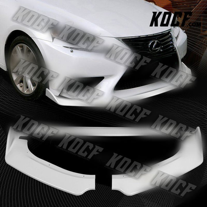 For 14-16 Lexus IS250 IS350 Painted White JDM Front Bumper Body Kit Spoiler Lip - KOCF.com - Car Parts