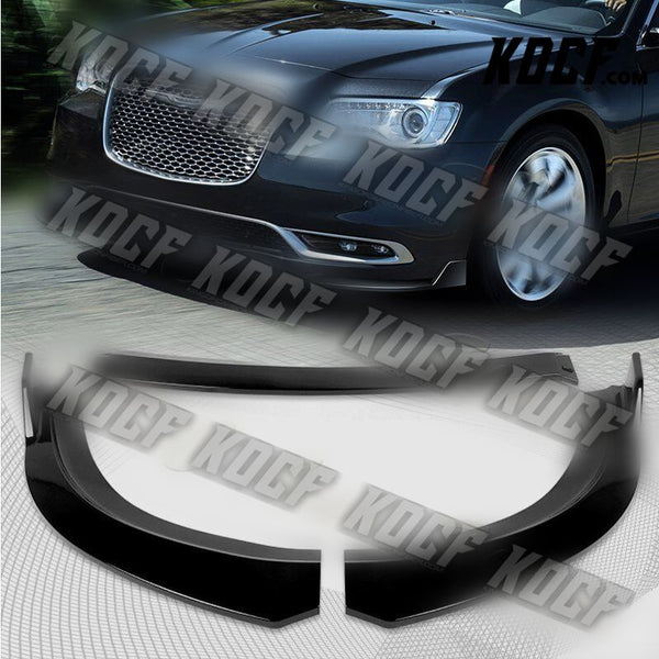 For 15-21 Chrysler 300 STP-Style Painted Black Front Bumper Splitter Spoiler Lip - KOCF.com - Car Parts