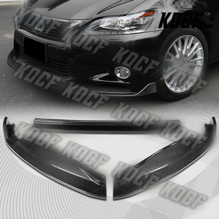 For 2013-2015 Lexus GS350 GS450h Base Real Carbon Fiber Front Bumper Spoiler Lip - KOCF.com - Car Parts