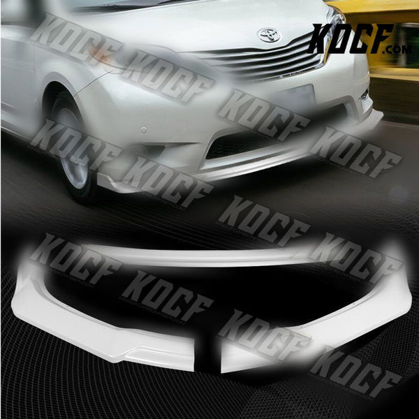 For 11-15 Toyota Sienna MP-Style Painted White Front Bumper Spoiler Splitter Lip - KOCF.com - Car Parts