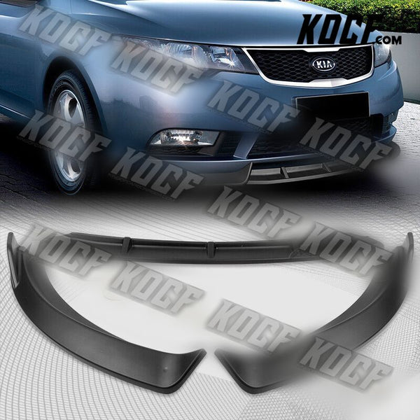 For 2010-2013 Kia Forte STP-Style Matt Black Front Bumper Splitter Spoiler Lip - KOCF.com - Car Parts